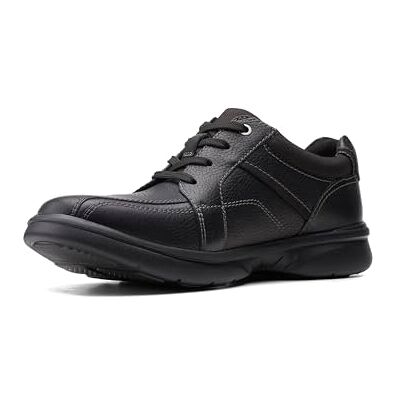 Clarks Bradley Walk Mens Blk Tumbled Lea, 9 Clarks Bradley Walk Mens Blk Tumbled Lea, 9