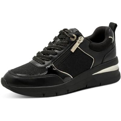 Tamaris dam 1-23721-42 sneakers, Svart guld, 37 EU Tamaris dam 1-23721-42 sneakers, Svart guld, 37 EU