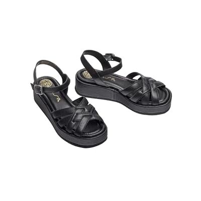 Unisa Damsandaler svart EU-storlek plattform spänne läder blockklack 4,5 cm komfort Unisa Damsandaler svart EU-storlek plattform spänne läder blockklack 4,5 cm komfort