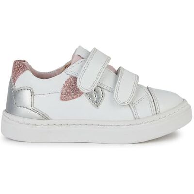 Geox Baby flicka B Nashik Girl C sneakers, Vitt silver, 23 EU Geox Baby flicka B Nashik Girl C sneakers, Vitt silver, 23 EU