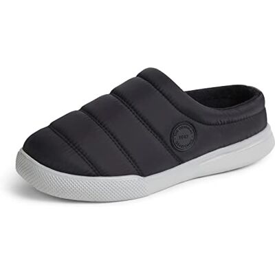 Dearfoams Dam Kendra Sport Lounge Memory Foam Clog Toffel, Svart solid nylon, X-Large Dearfoams Dam Kendra Sport Lounge Memory Foam Clog Toffel, Svart solid nylon, X-Large