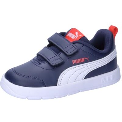 PUMA Unisex Baby Courtflex V3 V Inf sneakers, Navy Vit Röd, 20 EU PUMA Unisex Baby Courtflex V3 V Inf sneakers, Navy Vit Röd, 20 EU