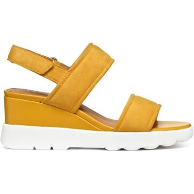 Geox Damer D SPHERICA EC6 A Wedge Sandal, Gul, 38 EU, GUL, 38 EU Geox Damer D SPHERICA EC6 A Wedge Sandal, Gul, 38 EU, GUL, 38 EU