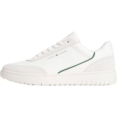 Tommy Hilfiger Män Th Korg Core Läder Mocka Mix FM0FM05881 Låg topp, Beige, 5,5 Tommy Hilfiger Män Th Korg Core Läder Mocka Mix FM0FM05881 Låg topp, Beige, 5,5