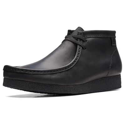 Clarks Herr Shacre stövlar stövlar, svart läder, 44 EU Bred Clarks Herr Shacre stövlar stövlar, svart läder, 44 EU Bred