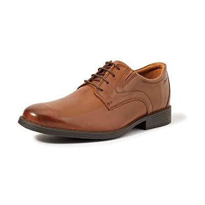 Clarks Whiddon Plain Mens Dark Tan Lea, 7 Clarks Whiddon Plain Mens Dark Tan Lea, 7