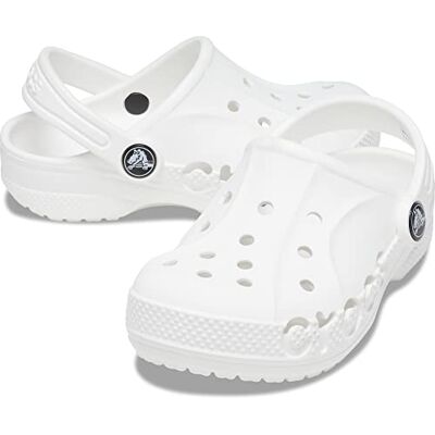 Crocs Unisex barn Baya Clog T, Vitt, 4 UK Child Crocs Unisex barn Baya Clog T, Vitt, 4 UK Child