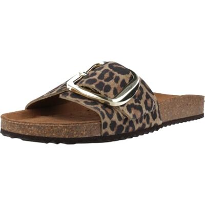 Geox Damer D BRIONIA R A platt sandal, natural, 40 EU Geox Damer D BRIONIA R A platt sandal, natural, 40 EU