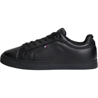 Tommy Hilfiger herr ikon domstol LTH flagga Ess Fm0fm05317sneakers, Svart, 41 EU Tommy Hilfiger herr ikon domstol LTH flagga Ess Fm0fm05317sneakers, Svart, 41 EU