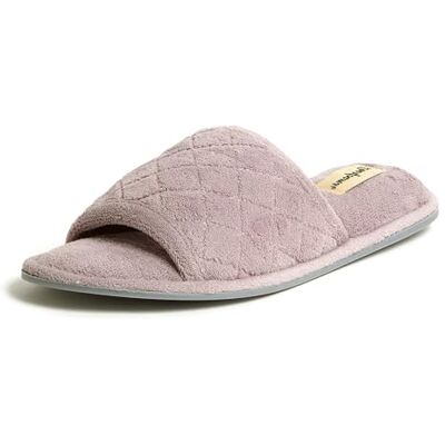 Dearfoams Beatrice House Damtofflor för inomhusbruk i mjukt minneskum, slip-on-modell, 5-6 Dearfoams Beatrice House Damtofflor för inomhusbruk i mjukt minneskum, slip-on-modell, 5-6