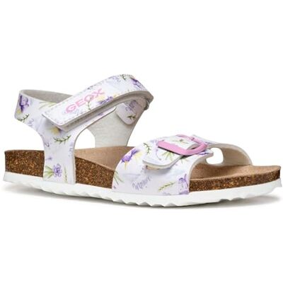 Geox Flicka Adriel flicka C sandal, Vit lila, 38 EU Geox Flicka Adriel flicka C sandal, Vit lila, 38 EU