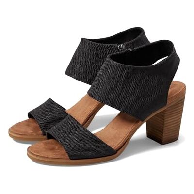TOMS Dam Majorca utskuren häl sandal, Black Melange Woven, 3 UK, Svart melange vävd, 35.5 EU TOMS Dam Majorca utskuren häl sandal, Black Melange Woven, 3 UK, Svart melange vävd, 35.5 EU