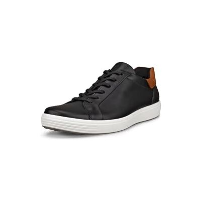 ECCO Herr mjuk 7 lättglidande sneaker, Svart/Cognac, 12-12.5 US ECCO Herr mjuk 7 lättglidande sneaker, Svart/Cognac, 12-12.5 US