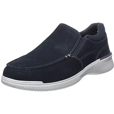 Clarks Herr Donaway mockasin, Vaxig marin, 40 EU Bred Clarks Herr Donaway mockasin, Vaxig marin, 40 EU Bred