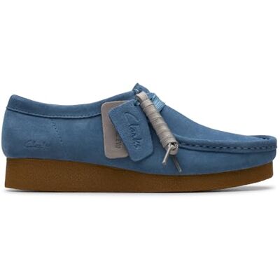 Clarks Wallabeeevosh- för kvinnor, Blå mocka, 36 EU Clarks Wallabeeevosh- för kvinnor, Blå mocka, 36 EU