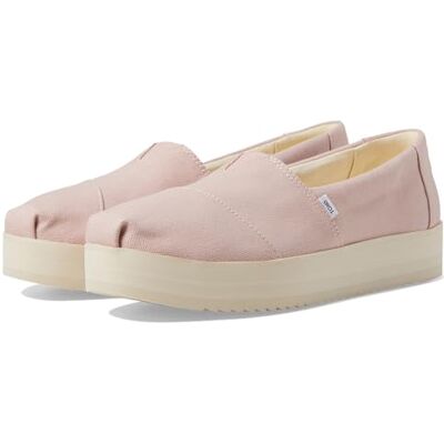 TOMS Dam Alp Midform Loafer Platt, Balett rosa canvas, 40 EU TOMS Dam Alp Midform Loafer Platt, Balett rosa canvas, 40 EU