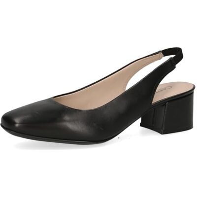 CAPRICE Slingpumps för damer av läder med lack, Svart nappa, 38 EU CAPRICE Slingpumps för damer av läder med lack, Svart nappa, 38 EU