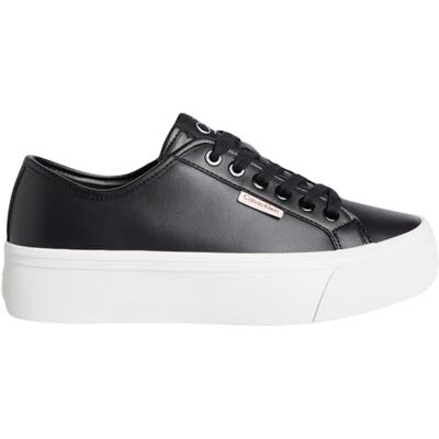Calvin jeans dam Vulc Flatform LTH Yw0yw01886 låg topp, Svart Ck Svart, 39.5 EU Calvin jeans dam Vulc Flatform LTH Yw0yw01886 låg topp, Svart Ck Svart, 39.5 EU