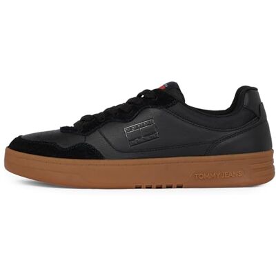 Tommy Jeans herr TJM Cupsole lädermix EM0EM01566 sneakers, svart, 10 UK, Svart, 44 EU Tommy Jeans herr TJM Cupsole lädermix EM0EM01566 sneakers, svart, 10 UK, Svart, 44 EU