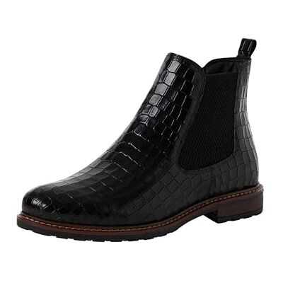 Tamaris damstövlar, Chelsea boots, Comfort Lining, TOUCHit-fotbädd, blk lea croco, 37 EU Tamaris damstövlar, Chelsea boots, Comfort Lining, TOUCHit-fotbädd, blk lea croco, 37 EU