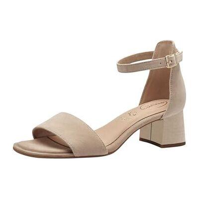 Tamaris Dam 8-88304-42 häl sandal, Beige mocka, 41 EU Bred Tamaris Dam 8-88304-42 häl sandal, Beige mocka, 41 EU Bred