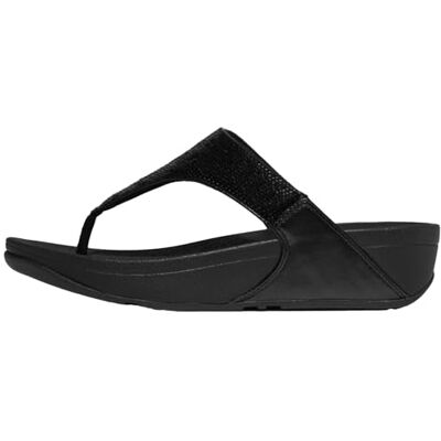 Fitflop dam LULU paljett tå-post sandaler, svart, 3 UK, Svart, 36 EU Fitflop dam LULU paljett tå-post sandaler, svart, 3 UK, Svart, 36 EU