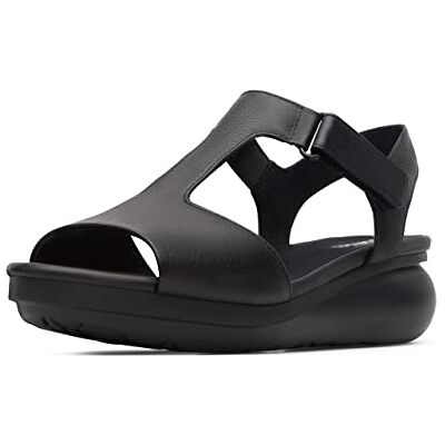 Camper Dam ballong T-klipp sandaler, Svart svart 1-36 EU Camper Dam ballong T-klipp sandaler, Svart svart 1-36 EU
