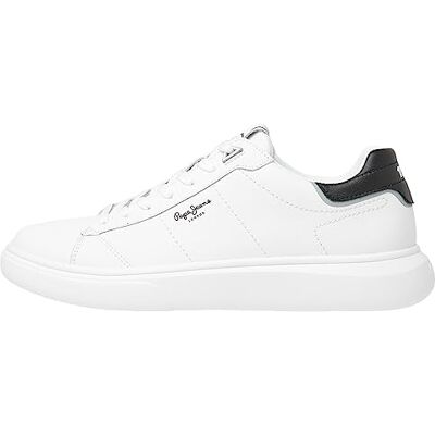Pepe Jeans herr Eaton Basic Sneaker, Vitt, 6 UK Pepe Jeans herr Eaton Basic Sneaker, Vitt, 6 UK