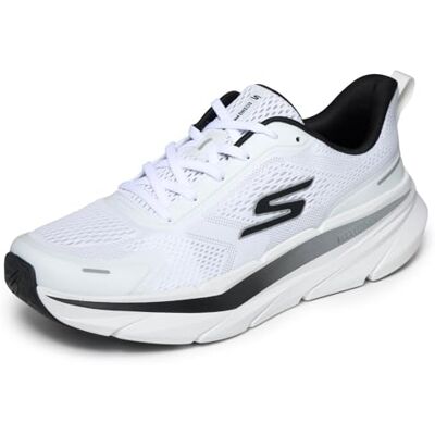 Skechers Herr MAX Dämpning Premier 3 sneakers, Vit textil/syntetisk, 11 UK Skechers Herr MAX Dämpning Premier 3 sneakers, Vit textil/syntetisk, 11 UK