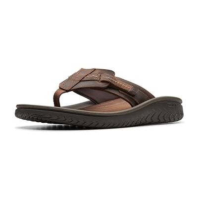 Clarks Wesley Sun Flip Flop, herr, Bivaxläder, 43 EU Clarks Wesley Sun Flip Flop, herr, Bivaxläder, 43 EU