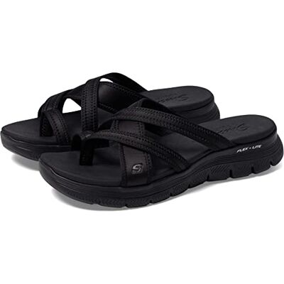 Skechers Women's Flex Appeal 4.0-Startup 3.0 Sport Sandal, Black/Black, 7 Skechers Women's Flex Appeal 4.0-Startup 3.0 Sport Sandal, Black/Black, 7