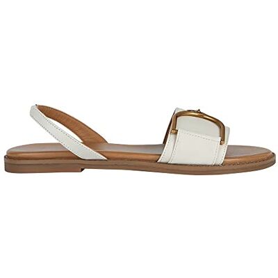 Geox Dam D Nailen platt sandal, Off White, 40 EU, Vit, 40 EU Geox Dam D Nailen platt sandal, Off White, 40 EU, Vit, 40 EU