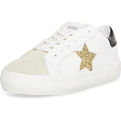 Steve Madden Starling sneakers för kvinnor, Guldglitter, 38 EU Steve Madden Starling sneakers för kvinnor, Guldglitter, 38 EU