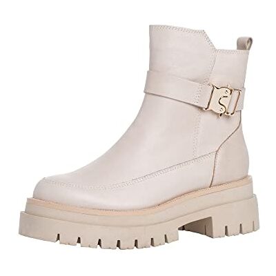 MARCO TOZZI Damer 2–25820-29 läderbåt mode stövlar, cream/guld, 38 EU MARCO TOZZI Damer 2–25820-29 läderbåt mode stövlar, cream/guld, 38 EU