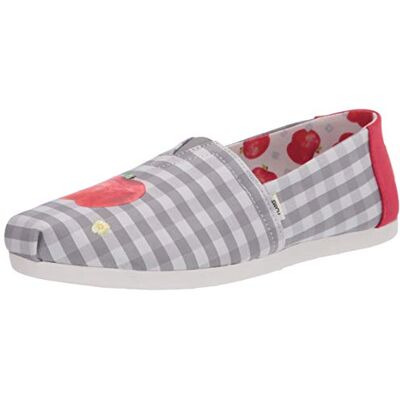 TOMS Pojkar Alpargata platta tofflor, GRÅ, 32.5 EU TOMS Pojkar Alpargata platta tofflor, GRÅ, 32.5 EU
