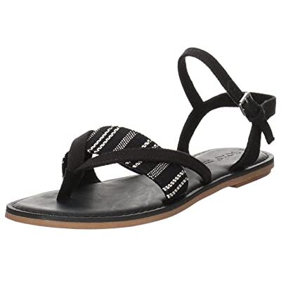 TOMS Lexie platt sandal för kvinnor, Svart, 36.5 EU TOMS Lexie platt sandal för kvinnor, Svart, 36.5 EU