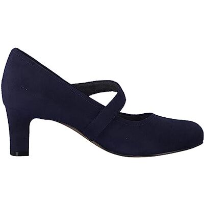 Jana Dam Softline 8-22473-41 bekväm multibredd bekväm sko justerbar rem klassiska enkla pumps, marinblå, 40 EU Weit Jana Dam Softline 8-22473-41 bekväm multibredd bekväm sko justerbar rem klassiska enkla pumps, marinblå, 40 EU Weit