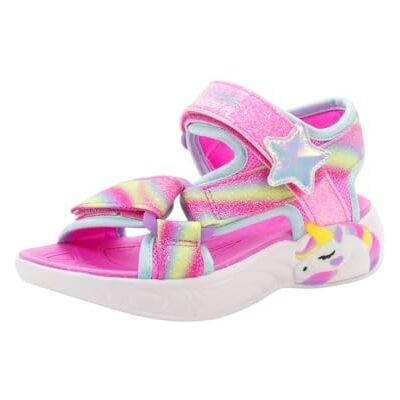 Skechers Unicorn Dreams Sandal, Platta sandaler för bebisflickor, Färg: rosa, 17.5 EU Skechers Unicorn Dreams Sandal, Platta sandaler för bebisflickor, Färg: rosa, 17.5 EU