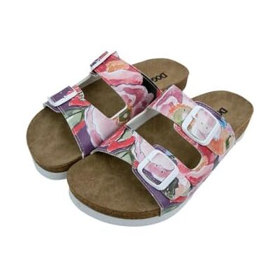 DOGO Kvinnors veganska läder lila sandaler Good Things are Ahead mönster, Material: Polyester, 39 EU DOGO Kvinnors veganska läder lila sandaler Good Things are Ahead mönster, Material: Polyester, 39 EU