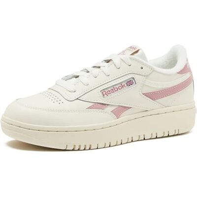 Reebok Women's Club C Double Sneaker, Chalk/Smokey Rose, 10.5 Reebok Women's Club C Double Sneaker, Chalk/Smokey Rose, 10.5