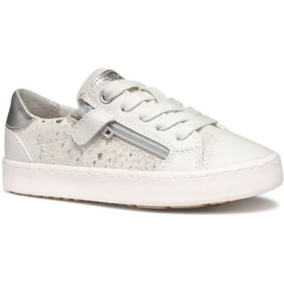 Geox Flicka J Kilwi Girl A Basket, Av vitt silver, 24 EU Geox Flicka J Kilwi Girl A Basket, Av vitt silver, 24 EU