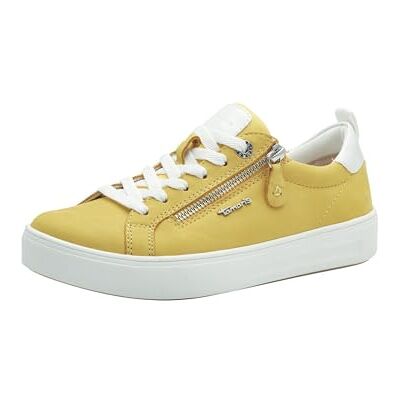 Tamaris Comfort dam platt med dragkedja fritid sneakers, gul nubuck, 37 EU, Gul nubuck, 37 EU Tamaris Comfort dam platt med dragkedja fritid sneakers, gul nubuck, 37 EU, Gul nubuck, 37 EU