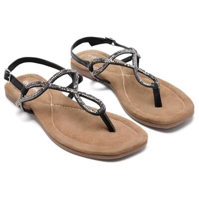 GIOSEPPO KINGFIELD, platta damsandaler, svart, 41 EU, Svart noir noir, 41 EU GIOSEPPO KINGFIELD, platta damsandaler, svart, 41 EU, Svart noir noir, 41 EU