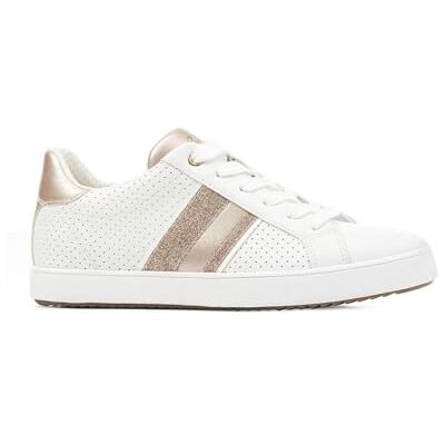 Geox Dam D BLOMIEE F sneakers, vit/LT guld, 37 EU, Vitt ljus guld, 37 EU Geox Dam D BLOMIEE F sneakers, vit/LT guld, 37 EU, Vitt ljus guld, 37 EU