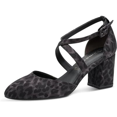 Tamaris dampump med rem 1–24414-41 pumps, Grå leopard, 37 EU Tamaris dampump med rem 1–24414-41 pumps, Grå leopard, 37 EU