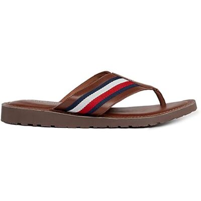 Tommy Hilfiger herr CORE Toe Hilfiger tå post sandal, vinter cognac, 6,5 UK, Vinterkonjak, 40 EU Tommy Hilfiger herr CORE Toe Hilfiger tå post sandal, vinter cognac, 6,5 UK, Vinterkonjak, 40 EU