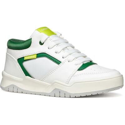 Geox Pojke Perth Boy A Basket, Vit grön, 40 EU Geox Pojke Perth Boy A Basket, Vit grön, 40 EU