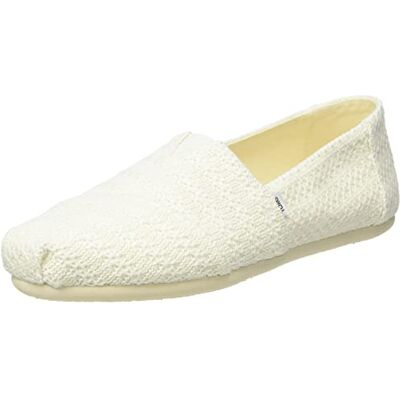TOMS Stickad Alpargata Loafer för kvinnor platt, Naturligt, 36 EU TOMS Stickad Alpargata Loafer för kvinnor platt, Naturligt, 36 EU