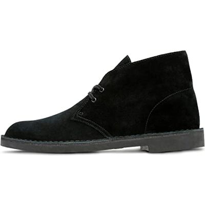 Clarks Bushacre 2 Chukka-kängor för män, Svart mocka, 43 EU Clarks Bushacre 2 Chukka-kängor för män, Svart mocka, 43 EU
