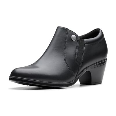 Clarks Emily2 Reyna Pump för kvinnor, Svart läder, 38 EU Clarks Emily2 Reyna Pump för kvinnor, Svart läder, 38 EU